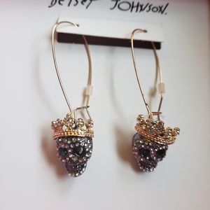 Betsey Johnson gold plated earrings